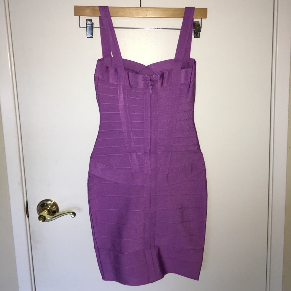 Purple bodycon dress